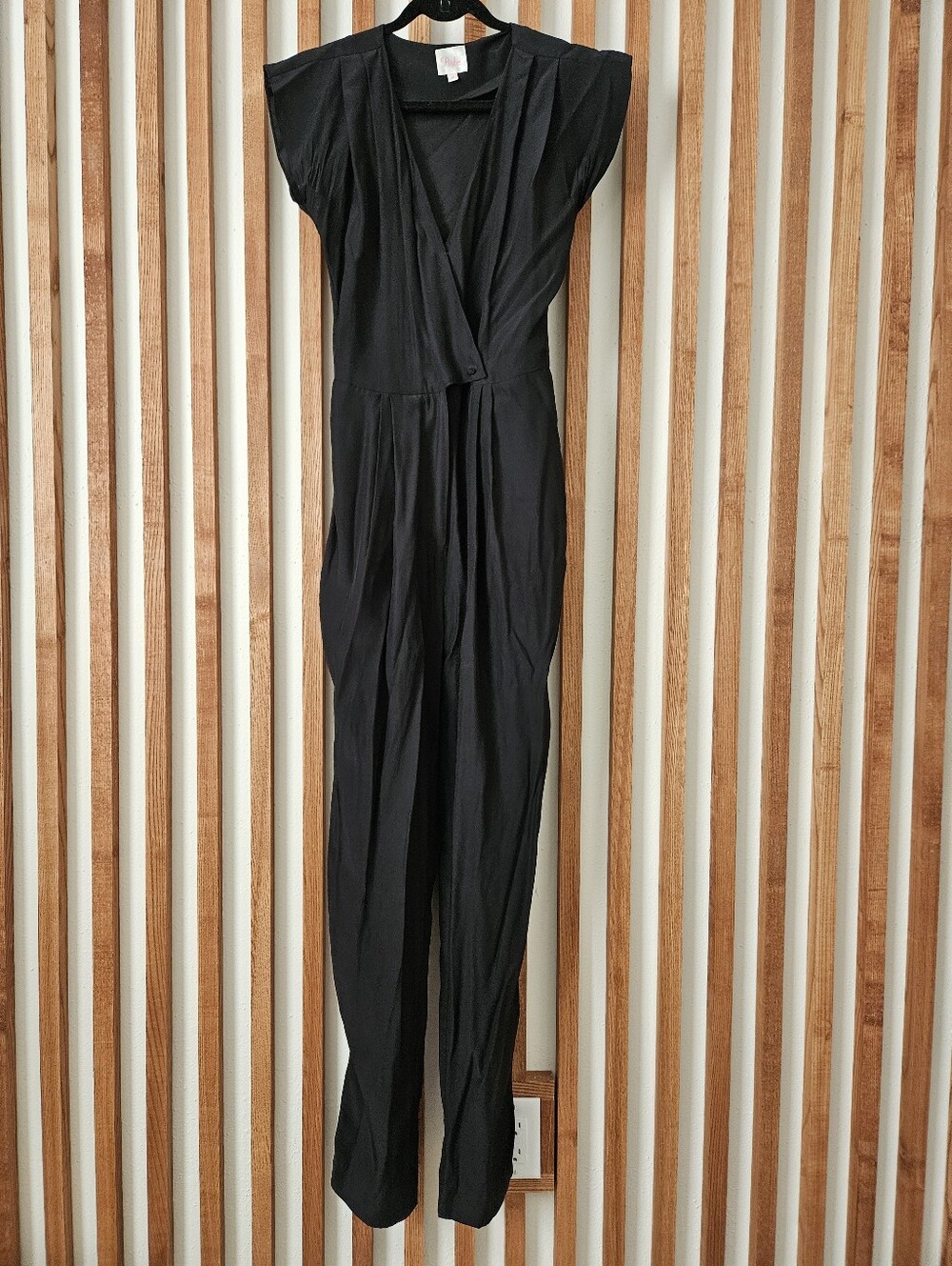 Parker Black Silk Jumpsuit